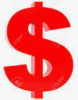 a red dollar sign symbol