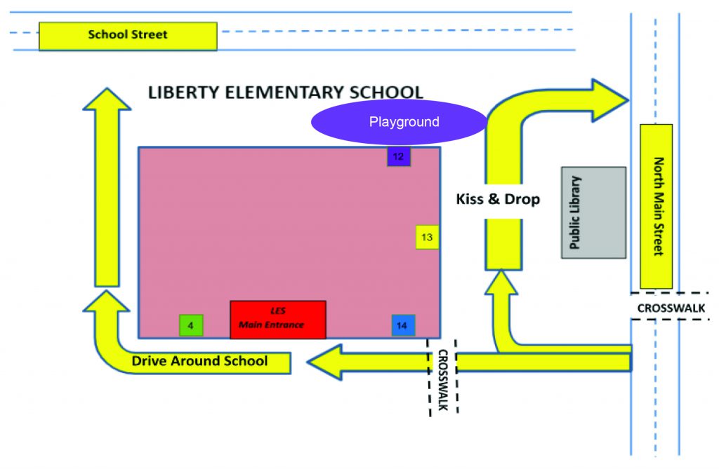 map showing dismissal pattern at LES