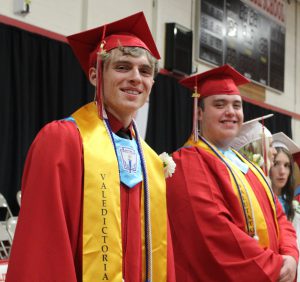 Class Valedictorian Dylan Nichols and Salutatorian Jackson Wolcott