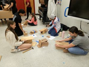 Students build bird houses