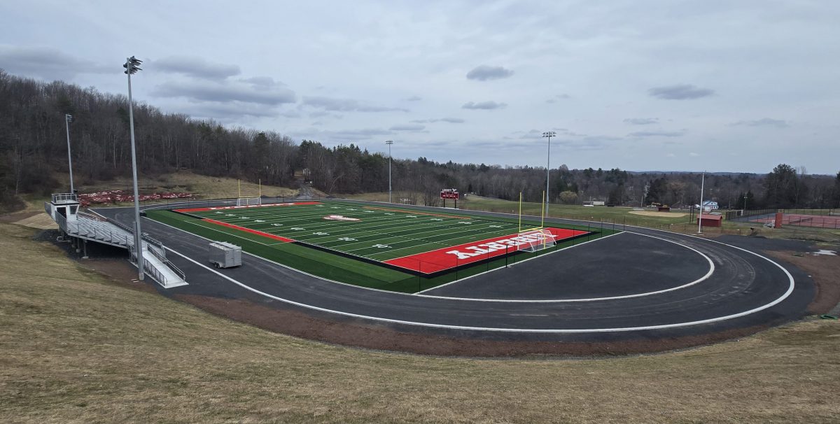 The work begins on the track at the athletic field
