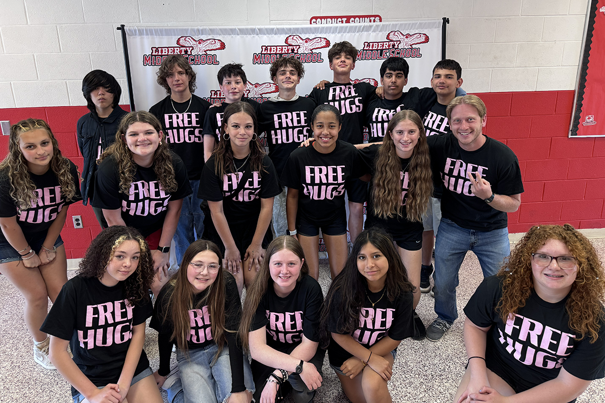 Liberty Middle School students complete Sweethearts & Heroes BRAVE program