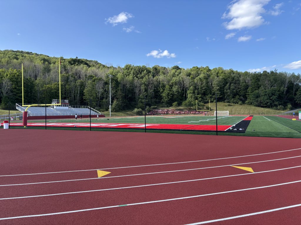 athletics field, view of football field/stands